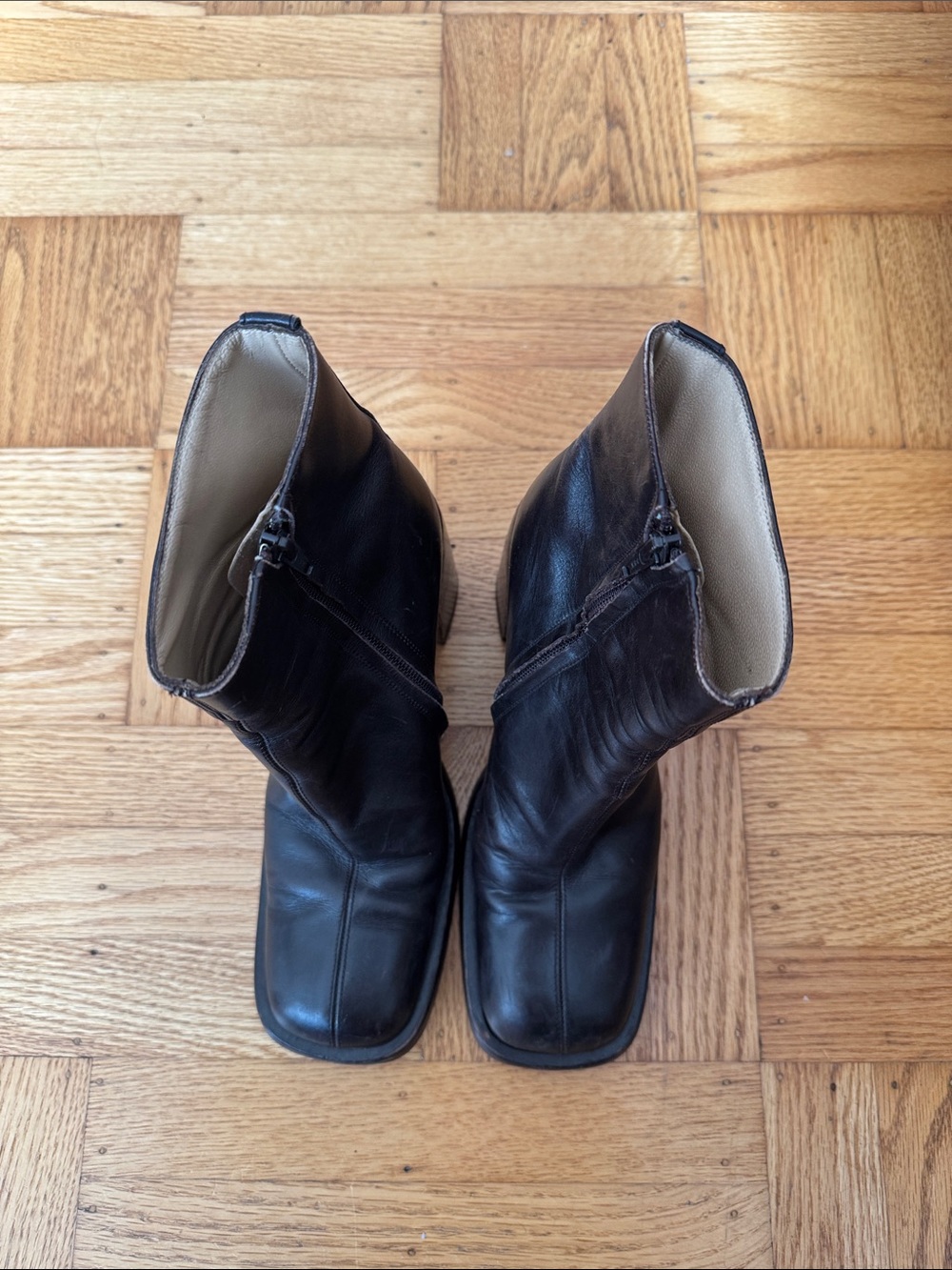 FREELANCE CLASSICS BOOTS leather vintage brown France 7.5 38 - Picture 2 of 6
